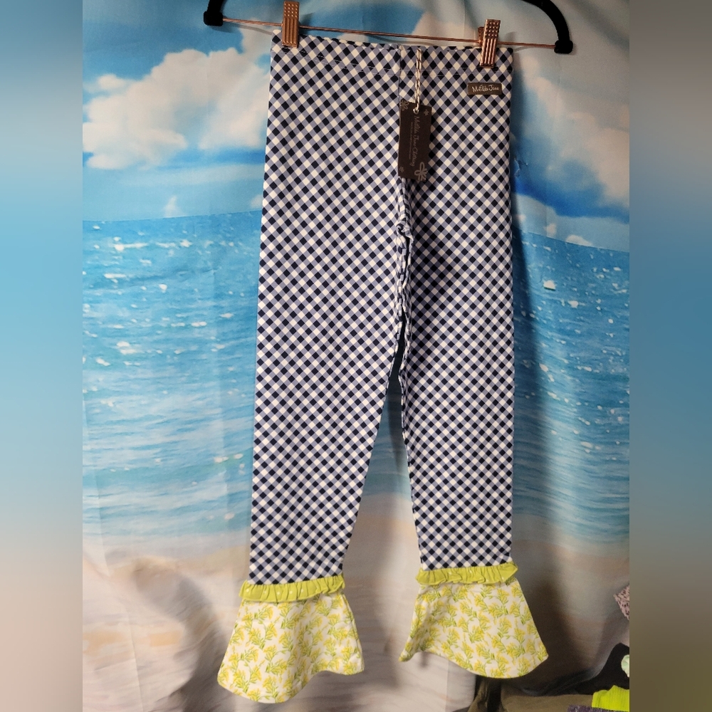 Matilda Jane NWT NEW‎ Inner Artist Mixed Print Gingham Pants Size 10